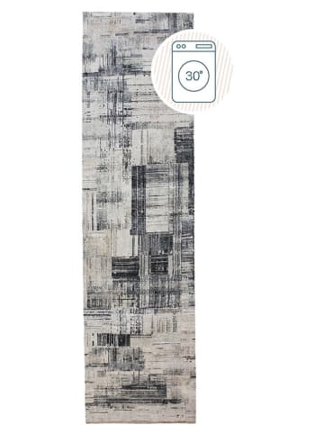 Flair Rugs Laagpolige loper "Silas" crème/zwart
