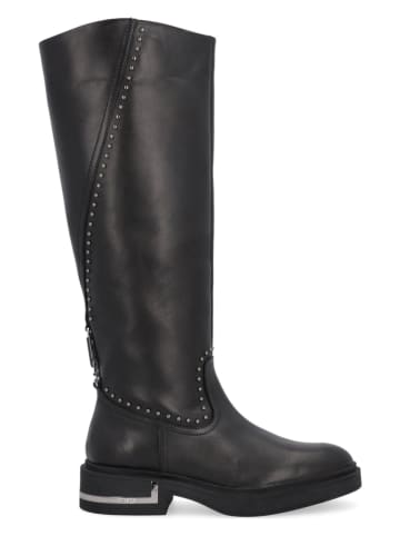 Liu Jo Leder-Stiefel in Schwarz