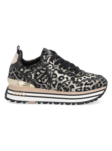 Liu Jo Leren sneakers goudkleurig/zwart