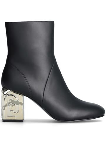 Liu Jo Leder-Stiefeletten in Schwarz