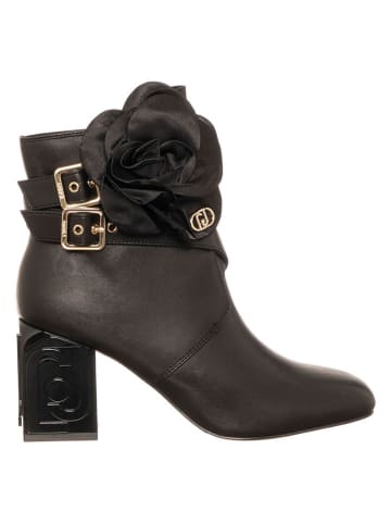 Liu Jo Leder-Stiefeletten in Schwarz