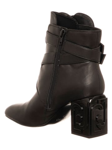 Liu Jo Leder-Stiefeletten in Schwarz