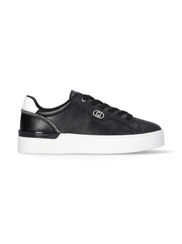 Liu Jo Skórzane sneakersy w kolorze czarnym