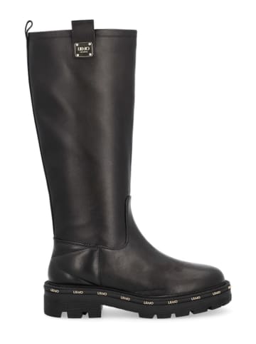 Liu Jo Leder-Stiefel in Schwarz