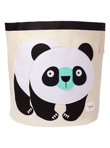 3 Sprouts Aufbewahrungskorb "Panda" in Creme/ Weiß/ Schwarz - (B)43 x (H)45 x (T)43 cm