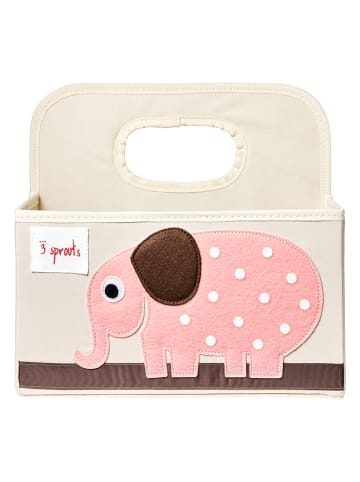 3 Sprouts Windelaufbewahrungsbox "Elefant" in Creme/ Rosa - (B)28 x (H)25 x (T)25 cm