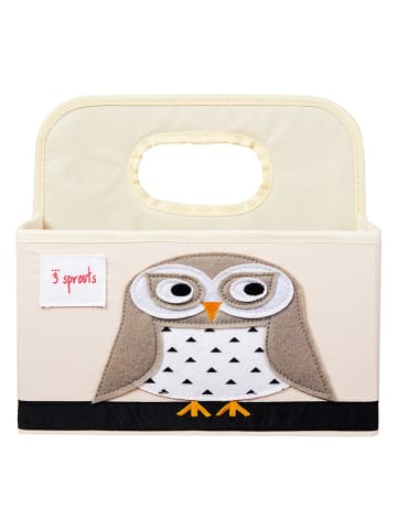 3 Sprouts Windelaufbewahrungsbox "Eule" in Creme/ Hellbraun - (B)28 x (H)25 x (T)25 cm