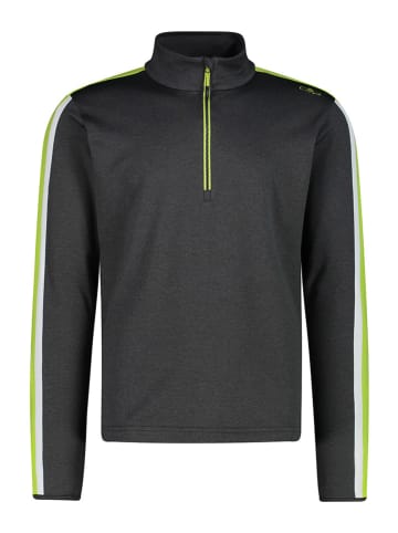 CMP Fleecepullover in Grau/ Limette
