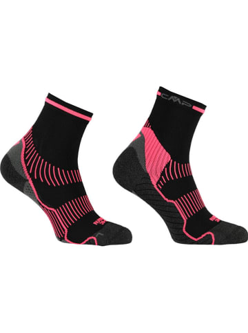 CMP Hardloopsokken zwart/neonroze