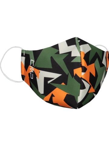 CMP Kinder-mondkapje olijfgroen/oranje