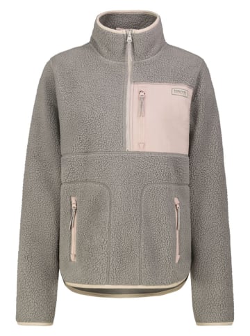Sublevel Fleece trui taupe/lichtroze