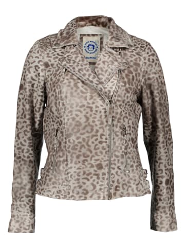 BLUE MONKEY Lederjacke in Grau