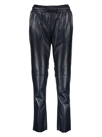 BLUE MONKEY Lederhose in Dunkelblau