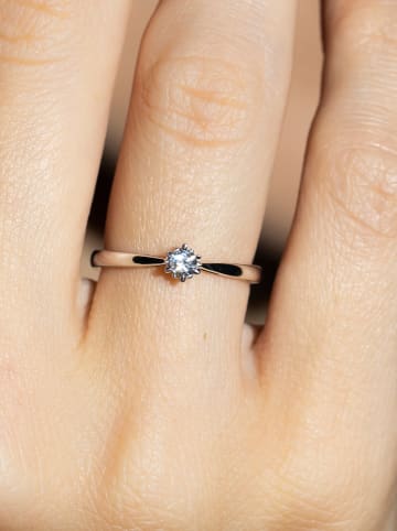 DIAMANTA Witgouden ring "Solitaire envoûtant" met diamant