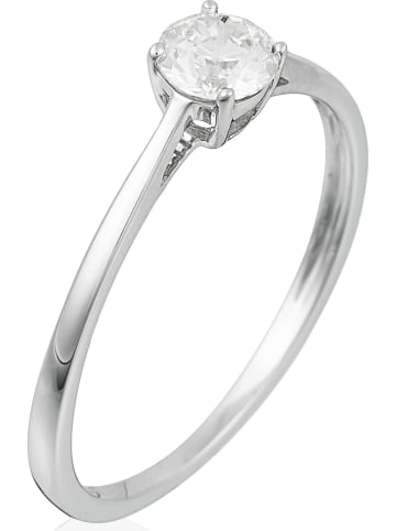 DIAMANTA Witgouden ring "Solitaire impérial" met diamant