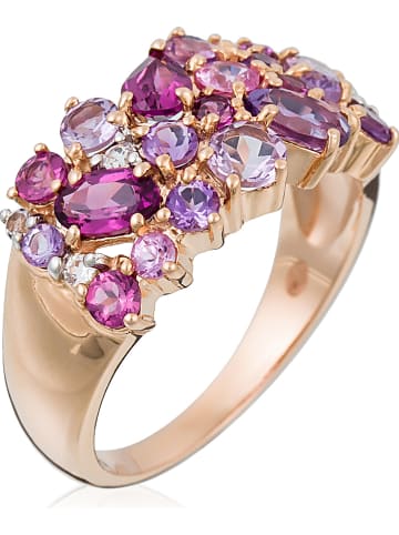 DIAMANTA Gouden ring "Cotton candy" met edelstenen