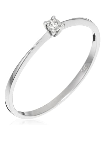DIAMANTA Witgouden ring "Petit solitaire" met diamant