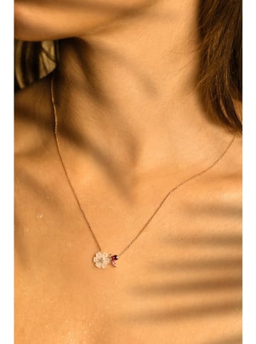 DIAMANTA Roségouden ketting met diamanten - (L)42 cm