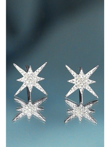 DIAMANTA Witgouden oorstekers "Sirius" met diamanten