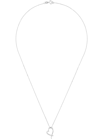DIAMANTA Weißgold-Anhänger "Coeur Oriental " mit Diamanten