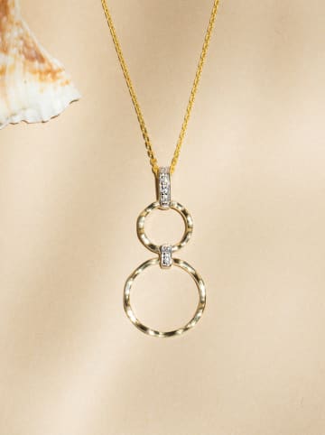 DIAMANTA Złota zawieszka "Gold circles" z diamentami