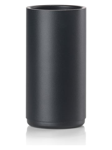 Zone Denmark Tandenborstelbeker "Rim" zwart - (H)13,5 x Ø 7 cm