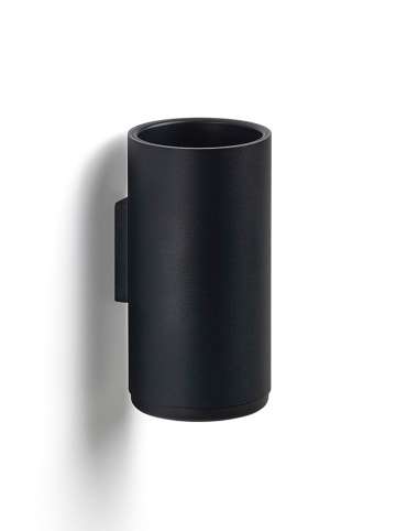 Zone Denmark Tandenborstelbeker "Rim" zwart - (H)13,6 x Ø 7 cm