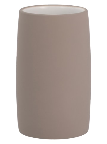 SÖDAHL Tandenborstelbeker "Mono" taupe - (H)11 x Ø 6,5 cm