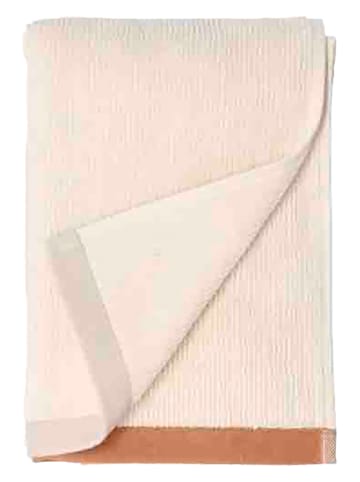 SÖDAHL Handdoek "Contrast" crème/lichtbruin - (L)100 x (B)50 cm