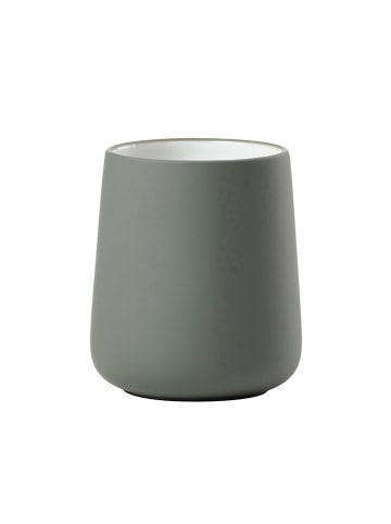 Zone Denmark Tandenborstelbeker olijfgroen - (H)10 x Ø 8,5 cm