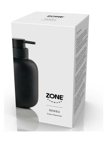 Zone Denmark Zeepdispenser "Sensu Black" zwart - (H)13 cm x Ø 7,5 cm