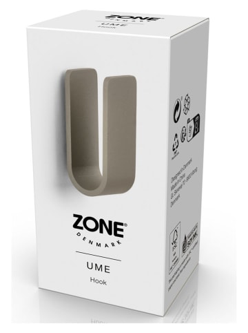 Zone Denmark wandhaken "Ume" grijs - (B)3,5 x (H)8 x (D)3,4 cm