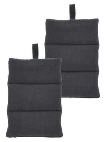 SÖDAHL 2-delige set: pannenlappen "Harmony" antraciet