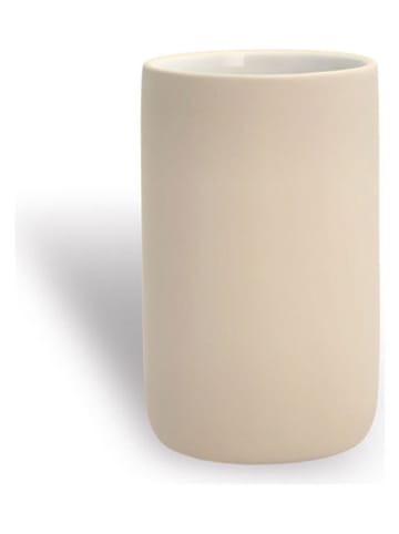 SÖDAHL Kubek łazienkowy "Mono Beige" w kolorze beżowym - wys. 11 x Ø 6,5 cm