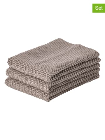 Zone Denmark 3er-Set: Geschirrtücher in Taupe - (L)27 x (B)27 cm