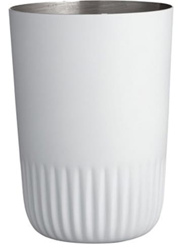 SÖDAHL Tandenborstelbeker "Plissé" wit - (H)11 x Ø 6 cm