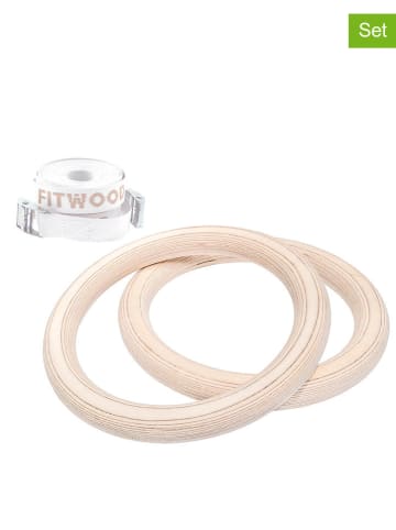 FITWOOD 4-delige set: turnringen "ULPU" naturel/wit - vanaf 3 jaar