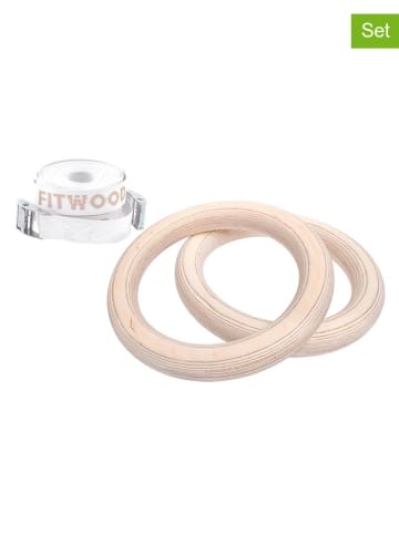 FITWOOD 4-delige set: turnringen "ULPU MINI" naturel/wit - vanaf 3 jaar