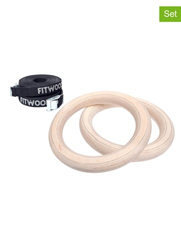 FITWOOD 4tlg. Set: Turnringe ''ULPU MINI'' in Natur/ Schwarz - ab 3 Jahren