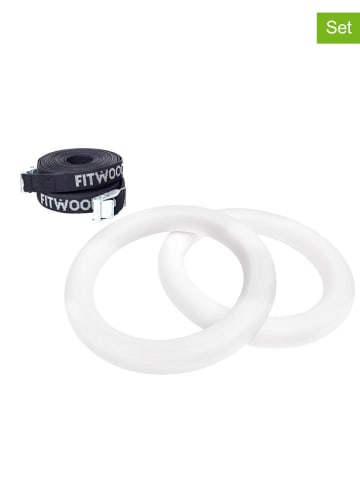 FITWOOD 4-delige set: turnringen "ULPU MINI" zwart/wit - vanaf 3 jaar