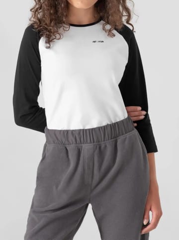 4F Longsleeve in Weiß/ Schwarz