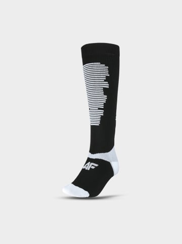 4F Ski-/ Snowboardsocken in Schwarz/ Weiß