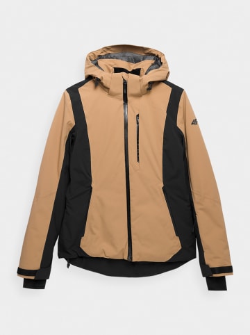 4F Ski-/ Snowboardjacke in Beige/ Schwarz
