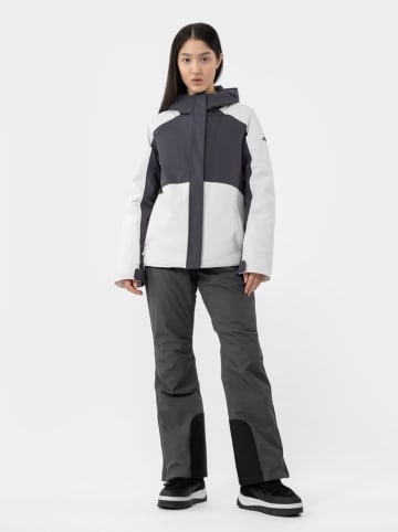4F Ski-/snowboardjas grijs/wit