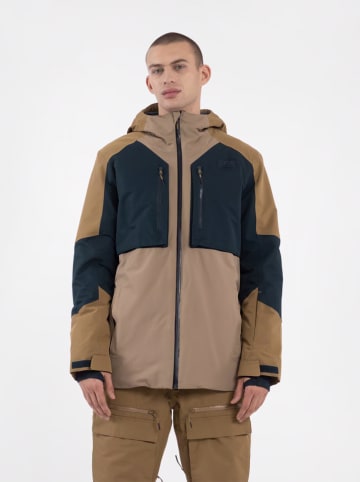 4F Ski-/snowboardjas lichtbruin/zwart