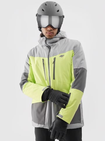 4F Ski-/ Snowboardjacke in Limette/ Grau