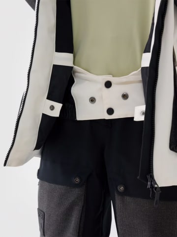 4F Ski-/ Snowboardjacke in Weiß/ Anthrazit