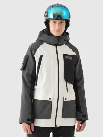 4F Ski-/ Snowboardjacke in Creme/ Anthrazit