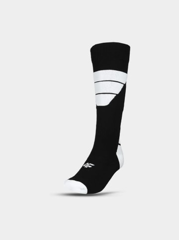 4F Ski-/ Snowboardsocken in Schwarz/ Weiß