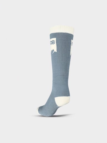 4F 2-delige set: ski-/snowboardsokken beige/blauw